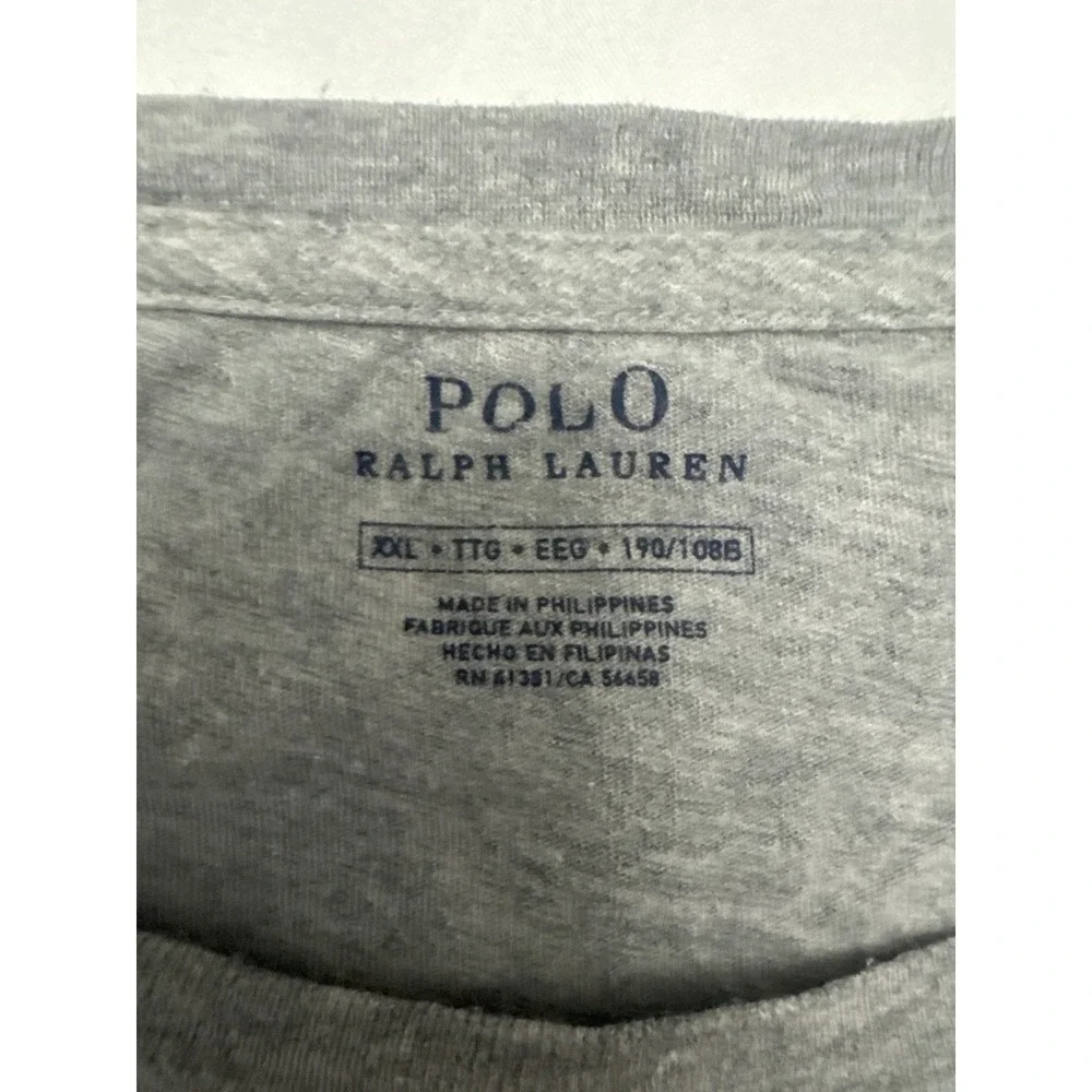 Polo Ralph Lauren T-Shirt‎ Mens XXL Grey Polo Bear Preppy Graphic Tee